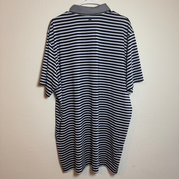 GREYSON Men's XXL Striped Performance Golf Polo Shirt Pink Logo Embroidered - Picture 6 of 6